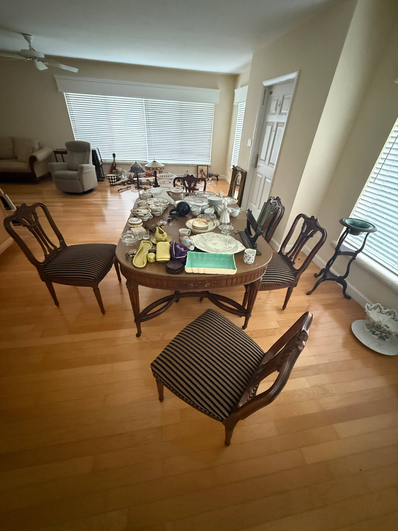 Antique Dining Table and Chairs Set
