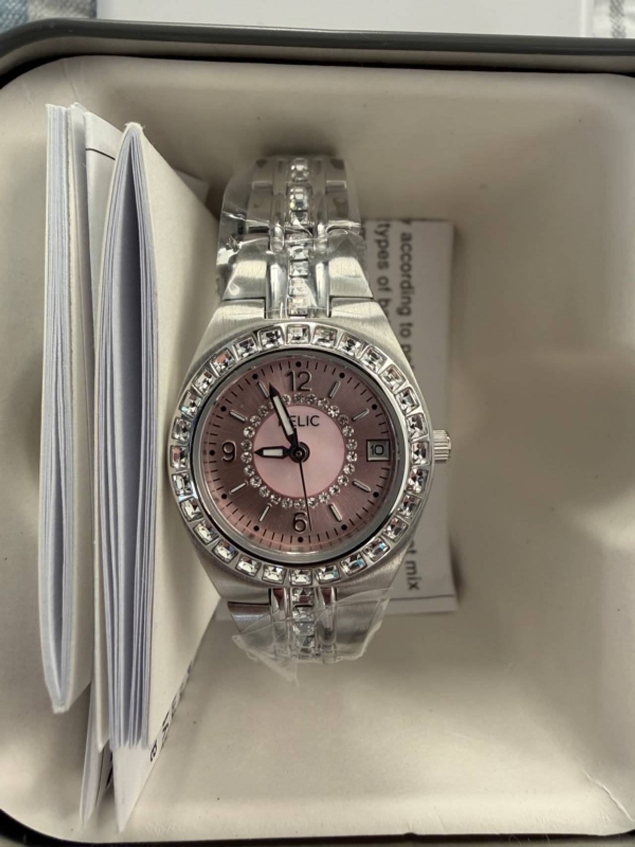 Fossil Relic Women's Silver-tone Watch with Pink Dial