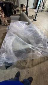 Vintage Mid-Century Modern Tufted Vinyl Sofa - Image 4