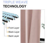 Ava Blush Blackout Curtains for Bedroom 96 Inches Long 2 Panels, 52x95" - Image 4