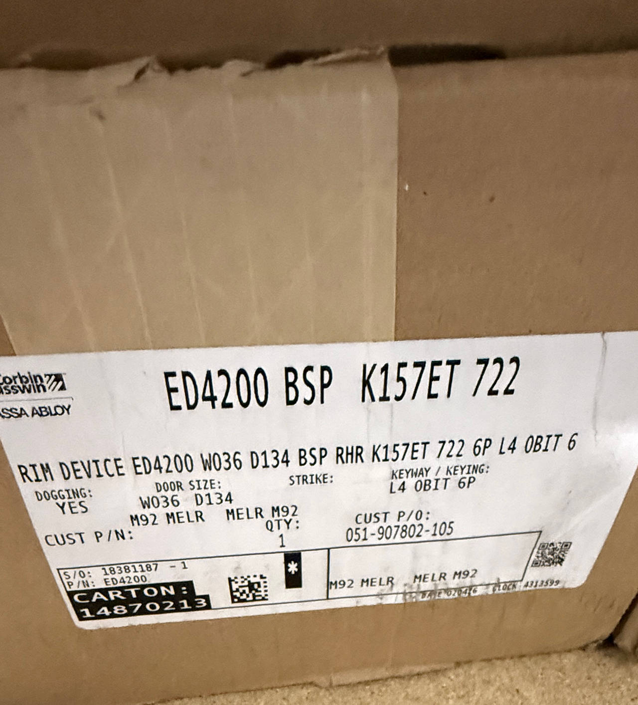 Corbin Russwin ED4200 Rim Exit Device
