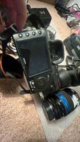 Sony Alpha DSLR-A200 camera lot Samsung lenses liquid image jvc camcorder - Image 3