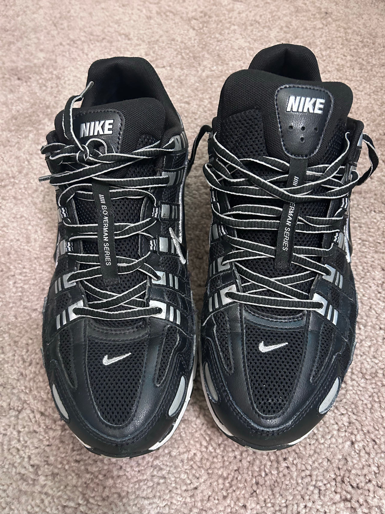 Nike P-6000 Black Metallic Silver Bowerman Series