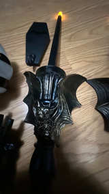 Black Gothic Bat Candle Holder Resin includes pumpkin, candle and heart vase. - Image 3