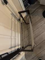 Simplify Dark Wood and Metal 4-Tier Expandable Shoe Rack - Image 6