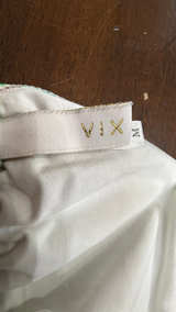 VIX by Paula Hermanny Green and Brown Striped Triangle Bikini Top Medium - Image 5