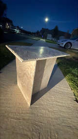 Travertine Side Table - Image 2
