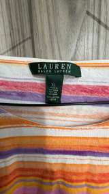 Lauren Ralph Lauren Striped Tie-Hem Top XL - Image 2