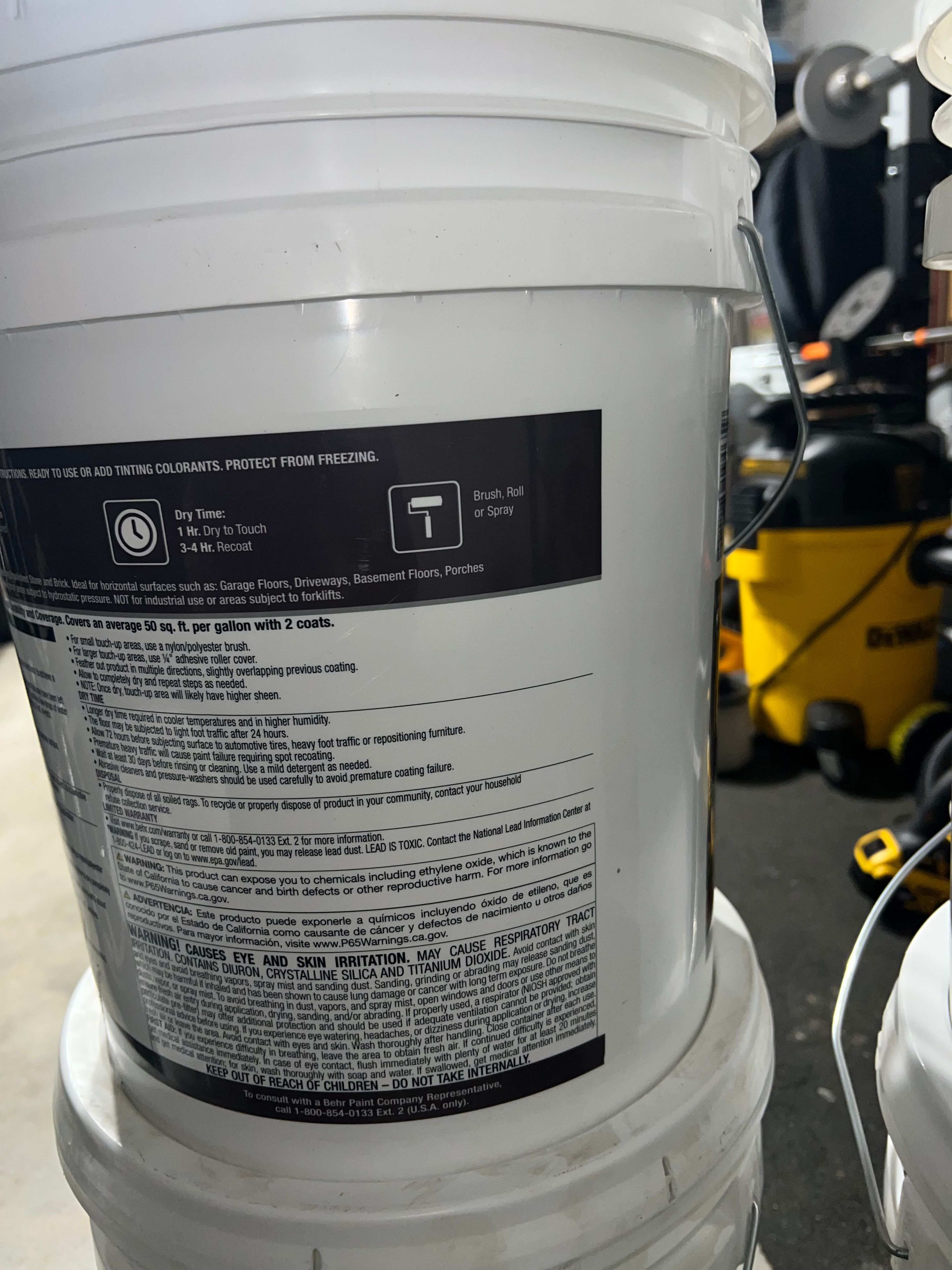 Behr Premium Granite Grip Concrete Paint Gray - Image 3