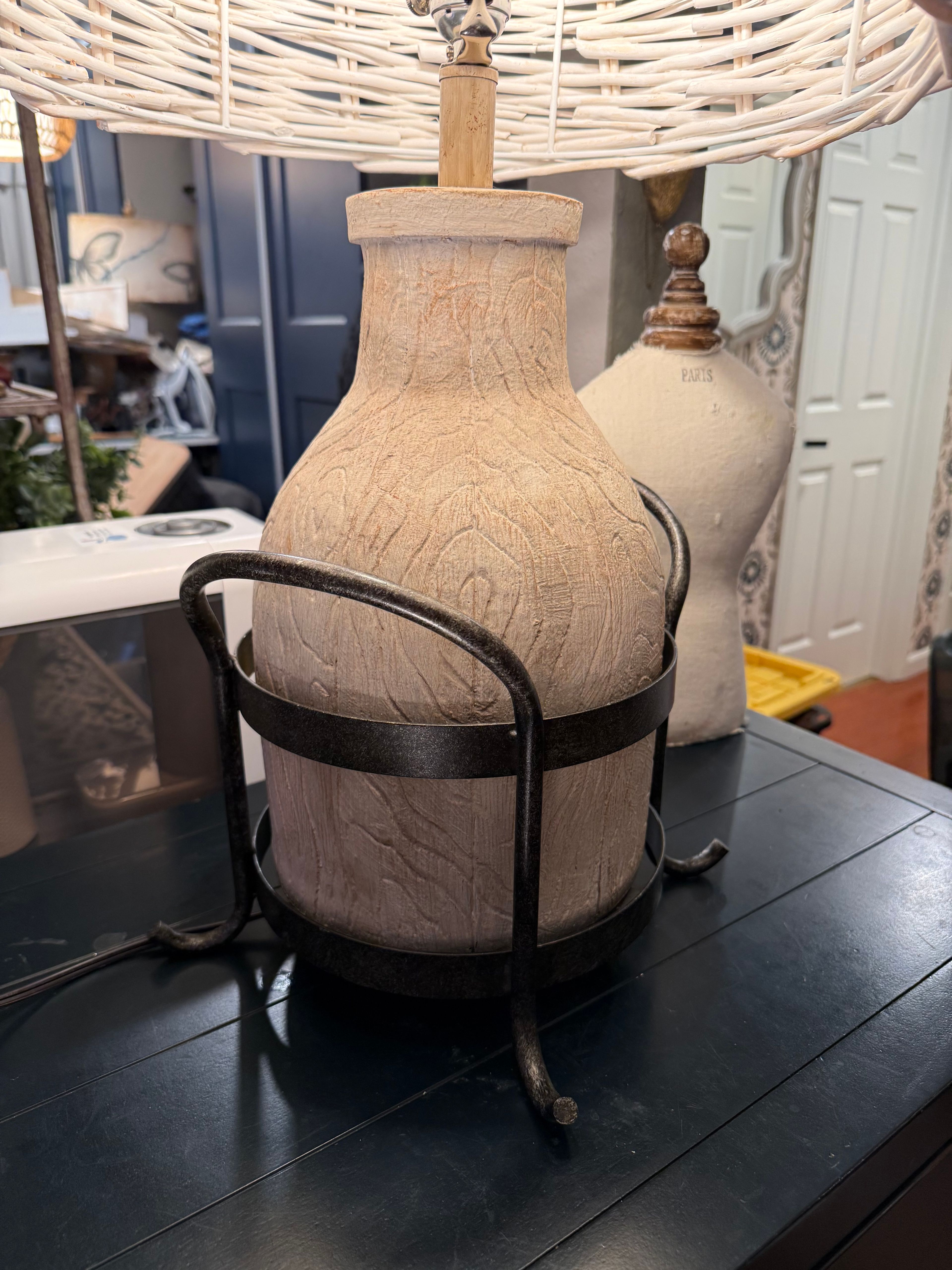 Crestview Collection Dary Farm Milk Wood Table Lamp. New 31” H x 17”W x 17” D - Image 3