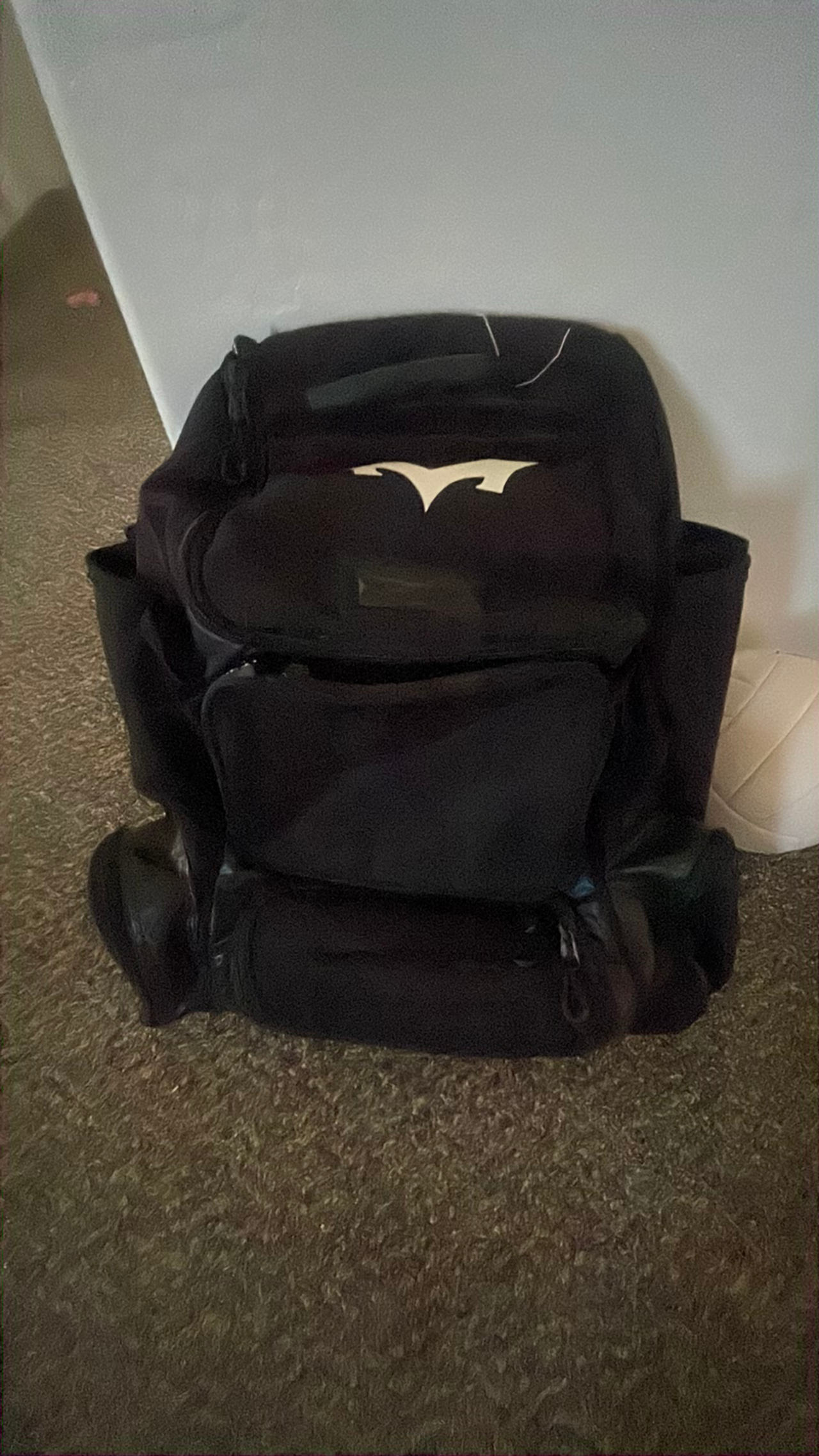 DEMARINI Baseball Bag Backpack Black with 2 Bat Holders