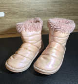 Iridescent Quilted Puffer Boots with Faux Fur Trim girls size 13 Toddler - Image 1