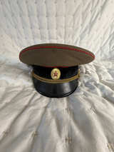 Soviet Army Officer Visor Cap with rain cover - Image 1