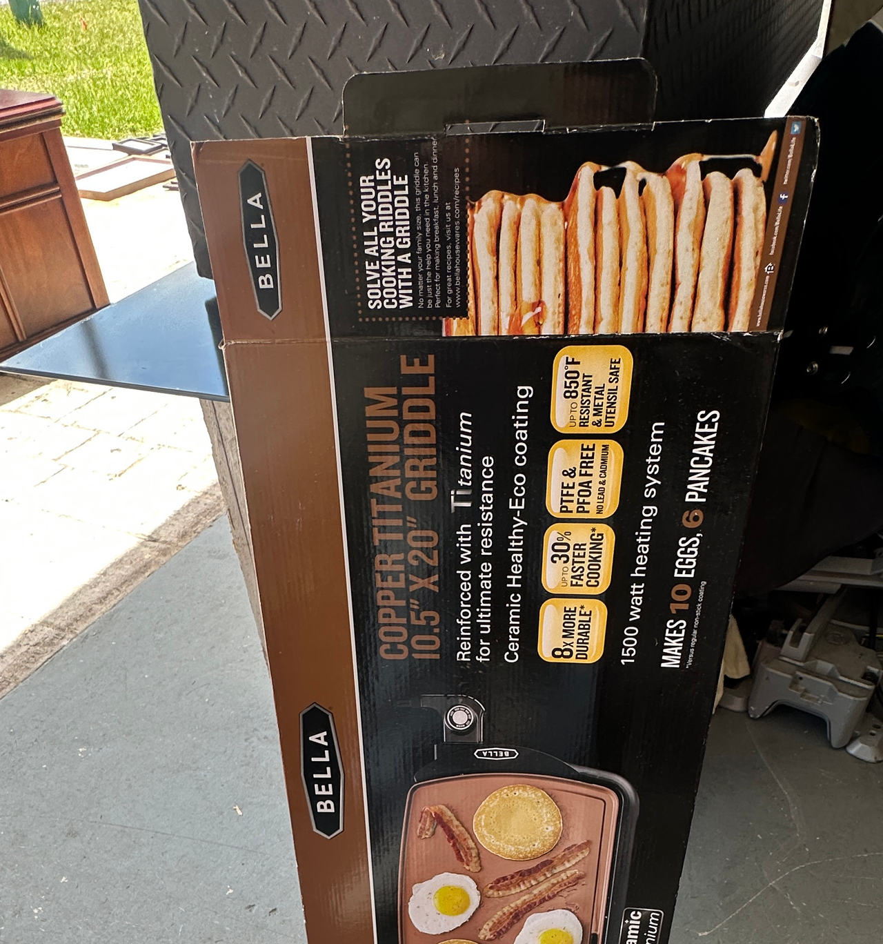 Bella Copper Titanium 10.5" x 20" Griddle