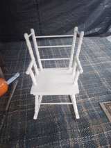 Vintage White Wooden Child's Rocking Chair - Image 2