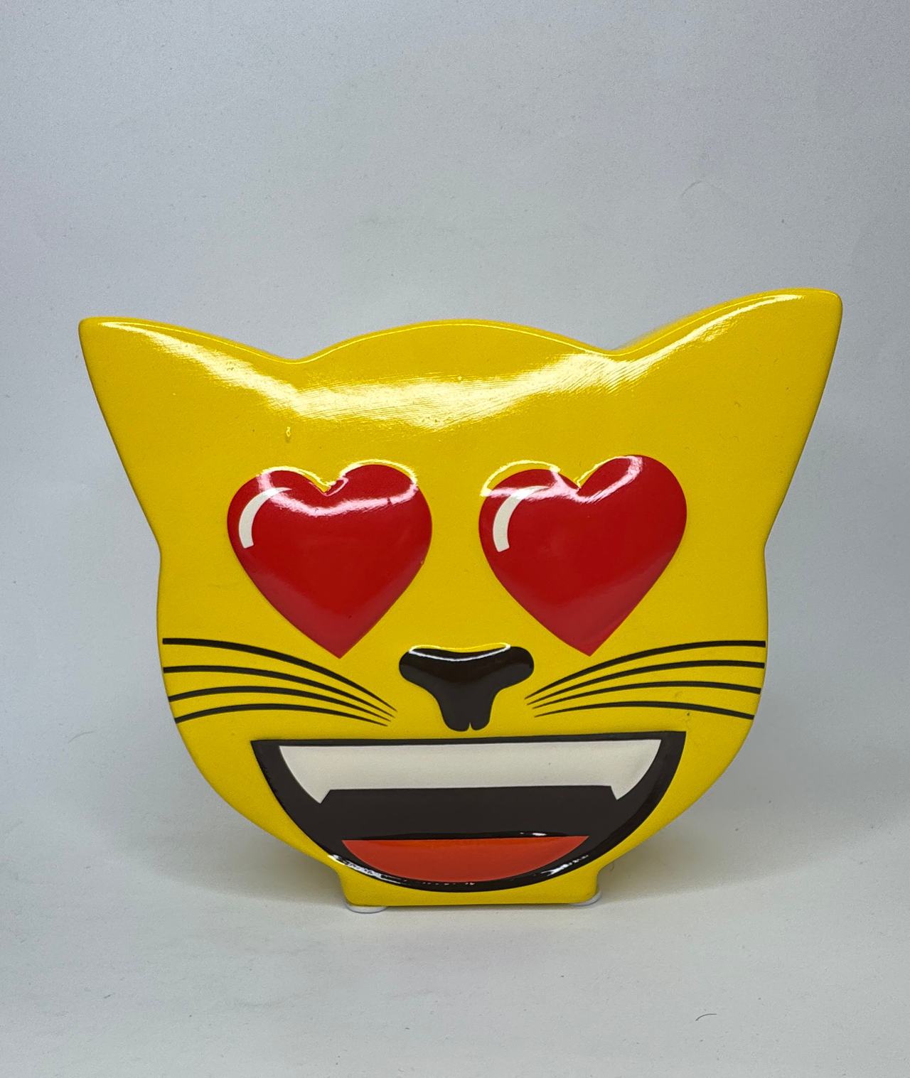 Emoji Heart Eyes Cat Ceramic Coin Bank