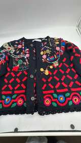Michael Simon Vintage Beaded Embroidered Cardigan Sweater - Image 6