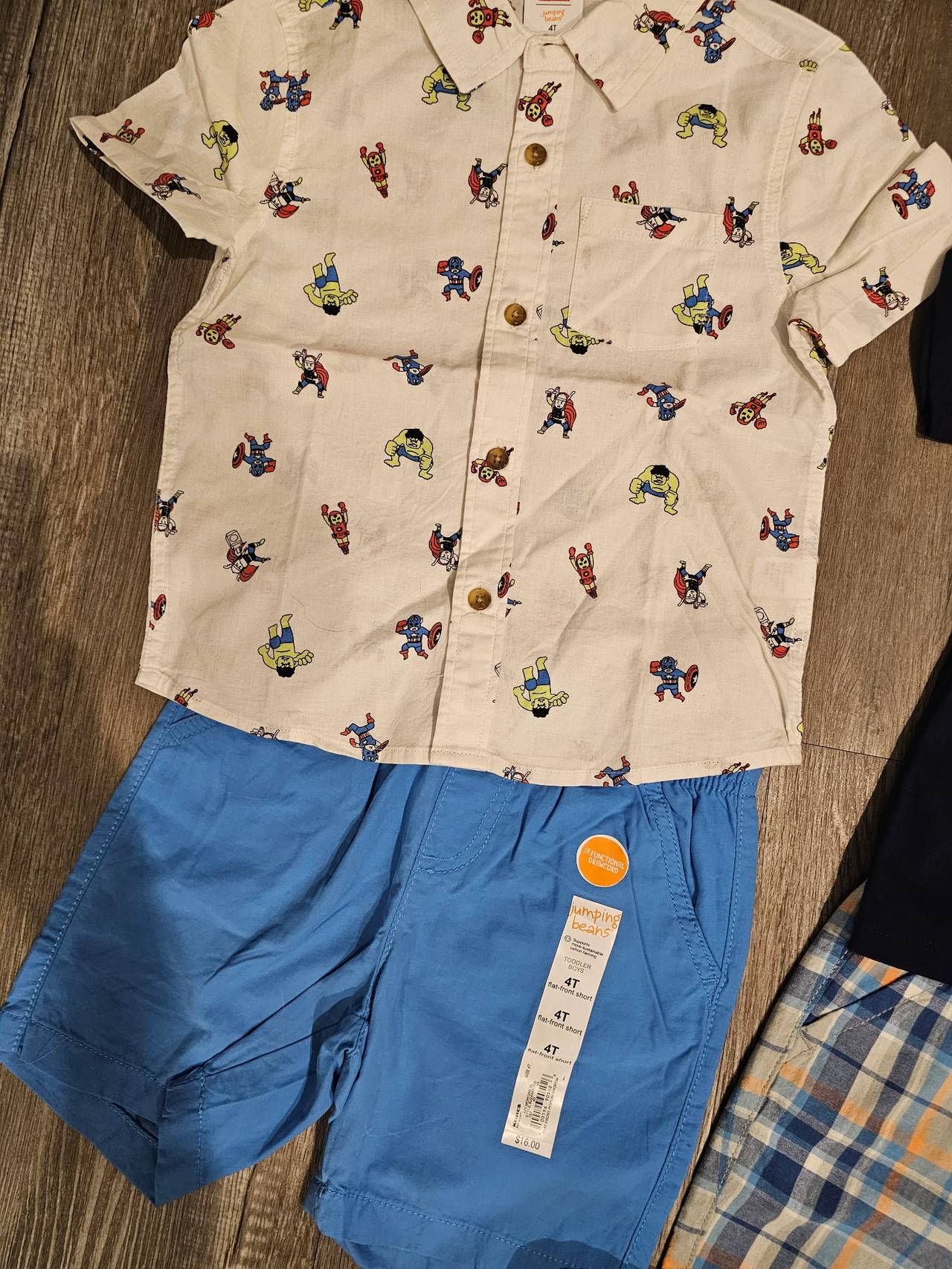 Carter's Toddler Boy Marvel Avengers Button-Down and Shorts Set