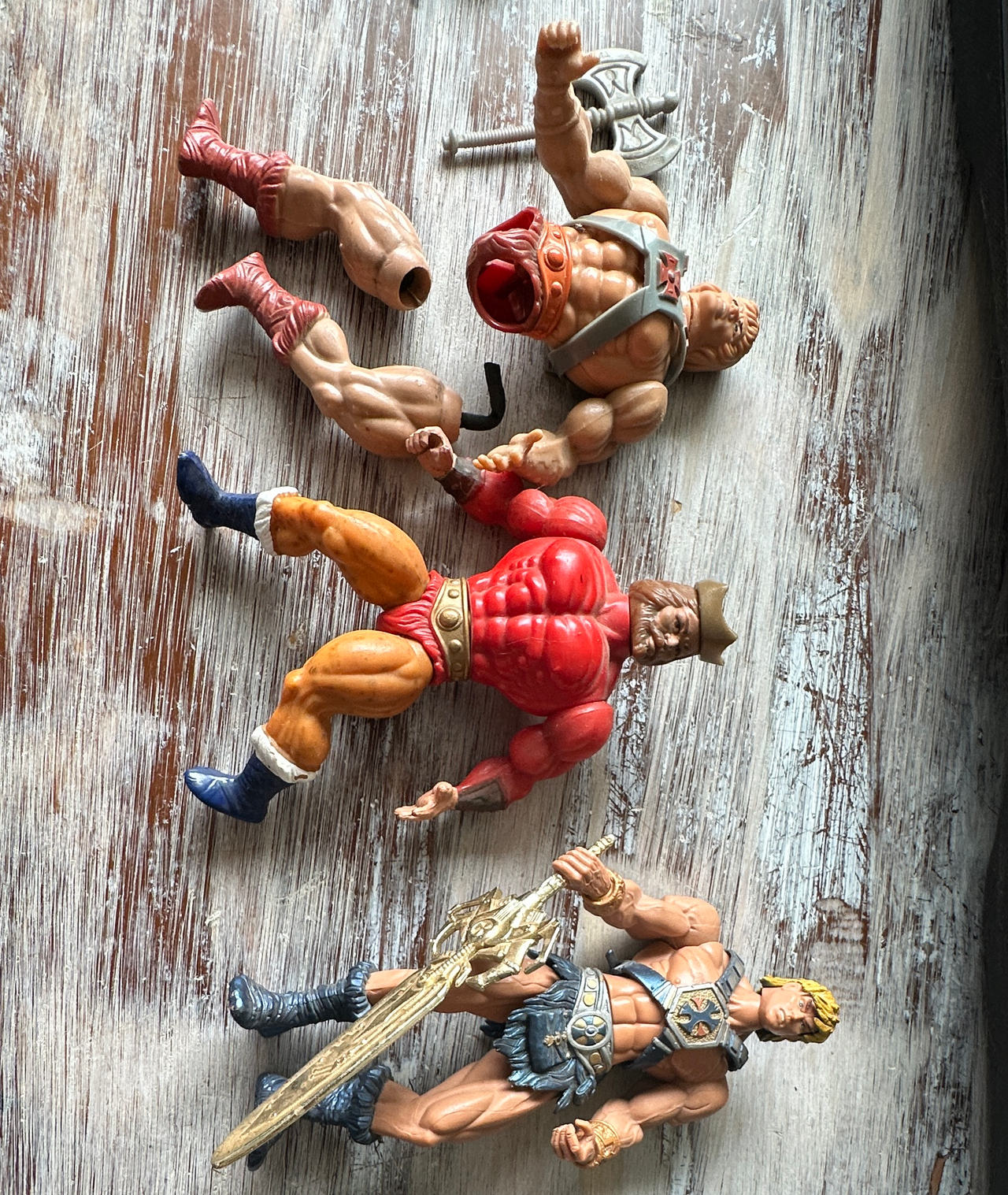 Masters of the Universe Lot - He-Man 1981&2001ver , King Randor 1981 (w/ Crown)