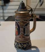 German Beer Stein with Pewter Lid - Image 2