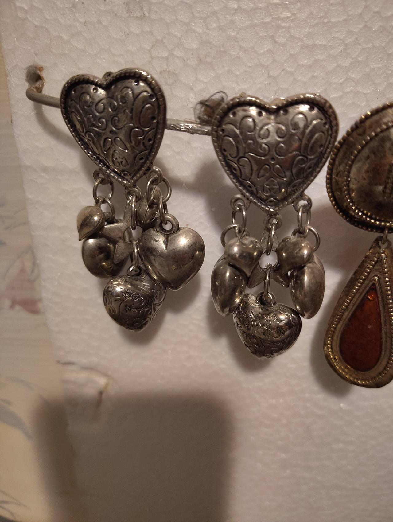 Brighton Vintage Heart Charm Dangle Earrings