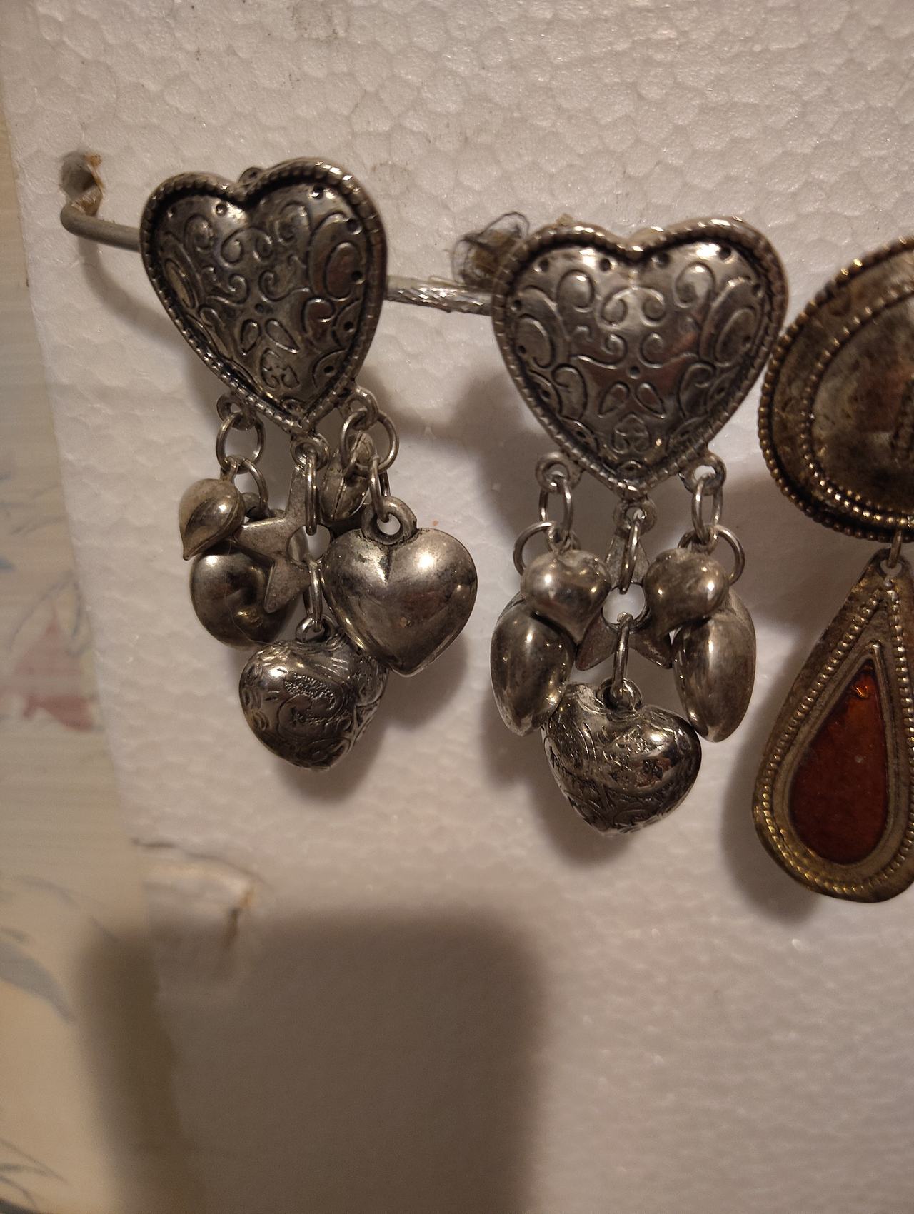 Brighton Vintage Heart Charm Dangle Earrings