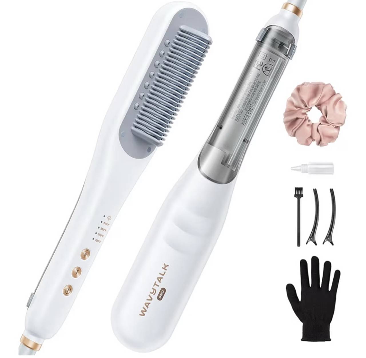 Wavytalk Pro Steam Hair Straightener Brush, Steamline Pro 3 in 1 Straightening