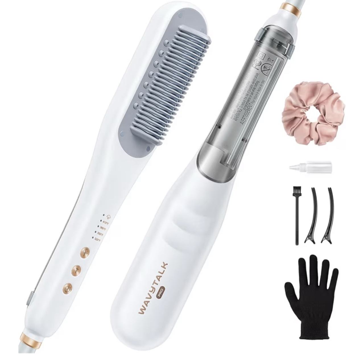 Wavytalk Pro Steam Hair Straightener Brush, Steamline Pro 3 in 1 Straightening