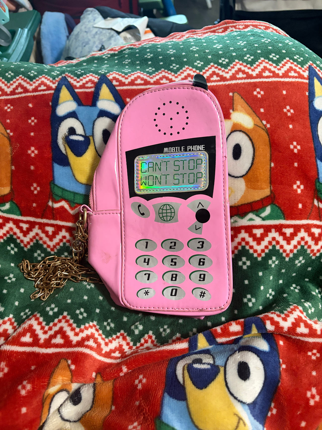 Pink Cell Phone Shaped Crossbody Bag