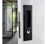 6.3” Privacy Pocket Door Lock Hardware,Invisible Door Handle WITHOUT Keys - Image 1