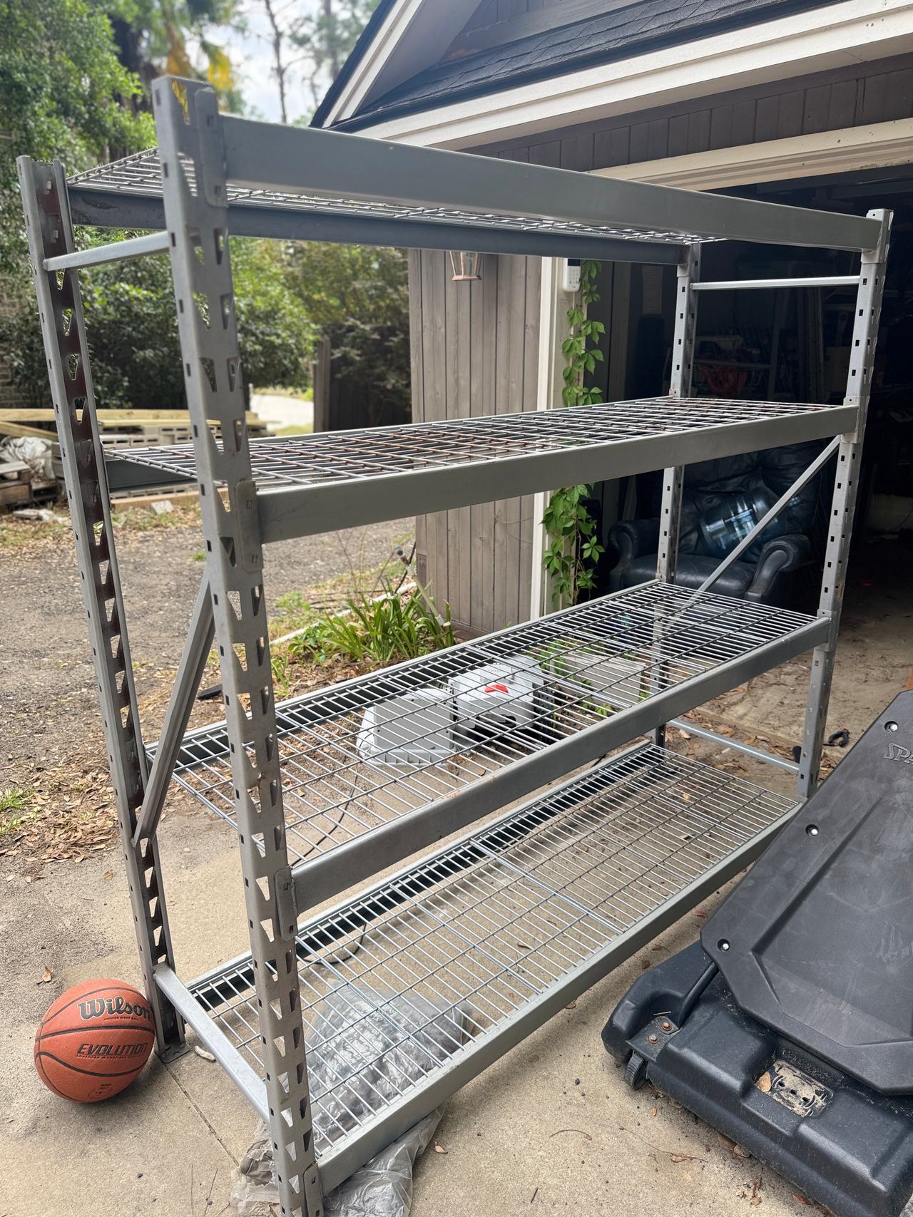 4-Tier Heavy Duty Industrial Welded Steel Garage Shelving Unit