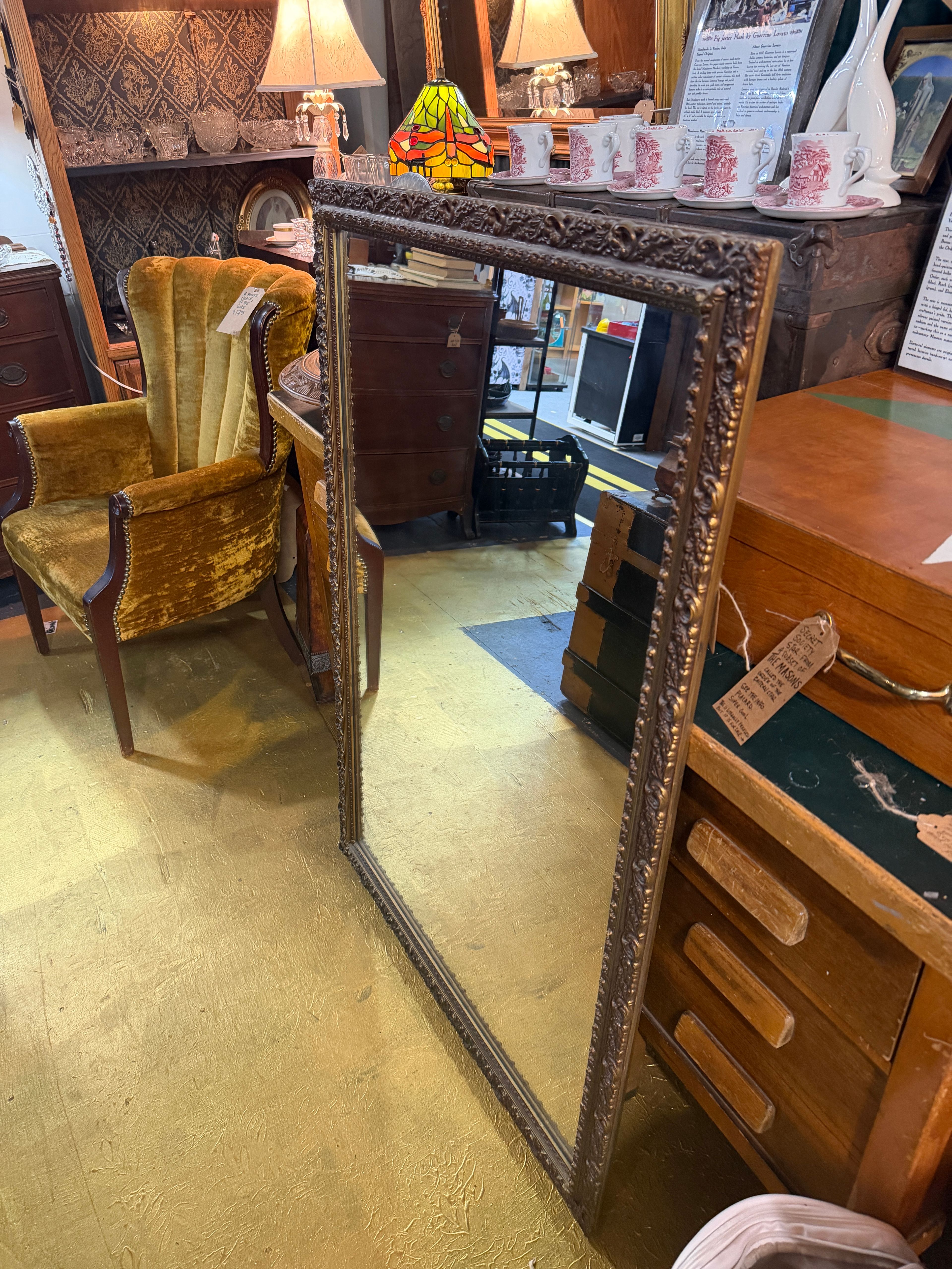 Very Large Ornate Gold Framed Wall Mirror - Junkee Reno - Image 2