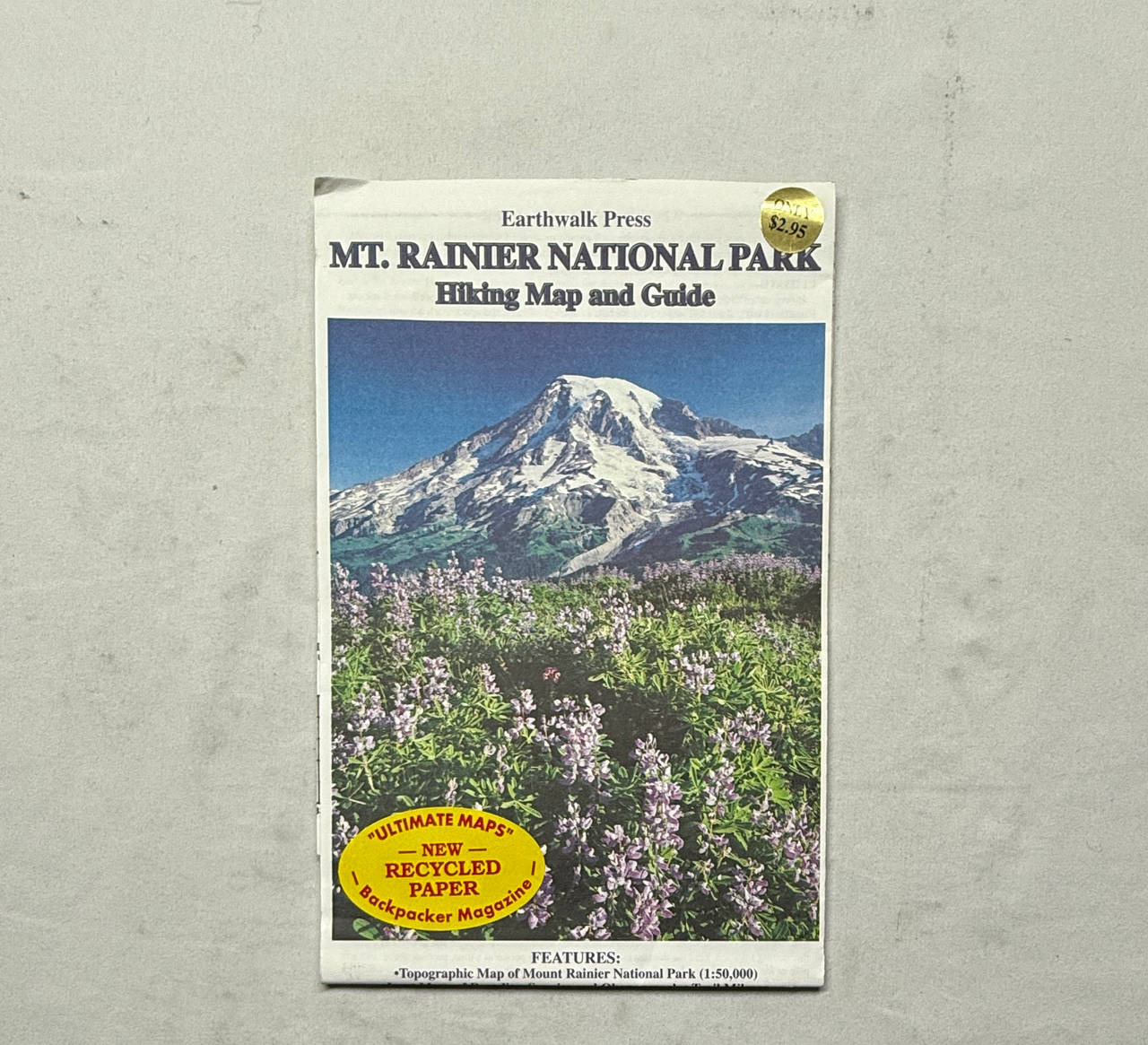 Earthwalk Press Mt. Rainier National Park Hiking Map and Guide