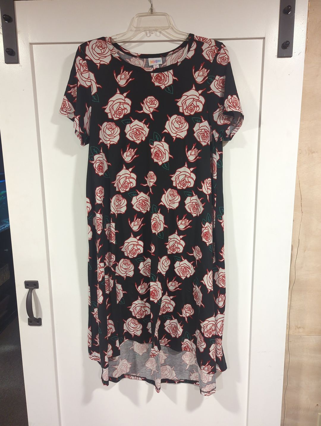 LuLaRoe Carly Dress Rose Print