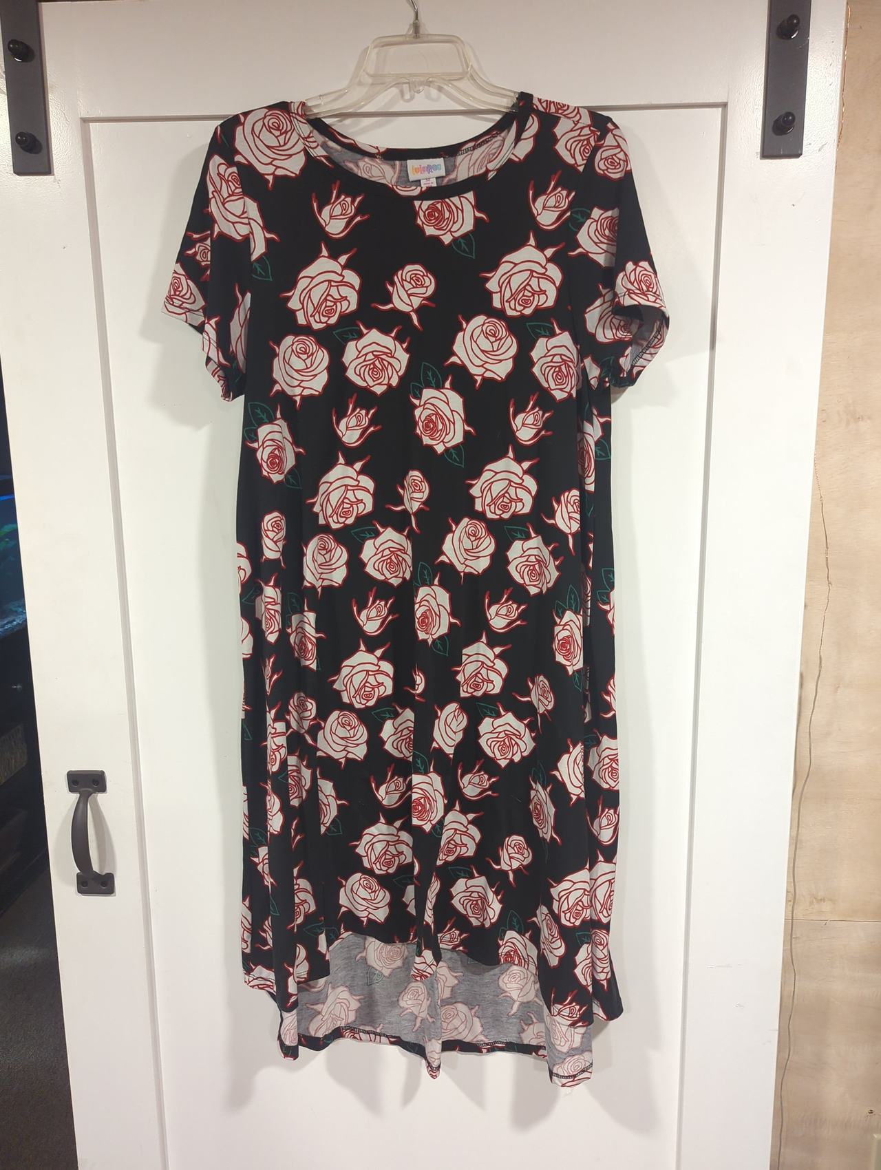 LuLaRoe Carly Dress Rose Print