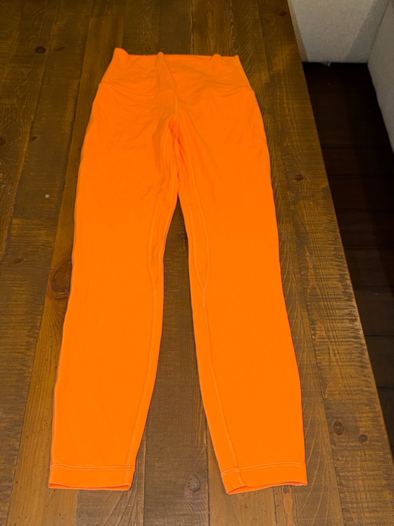 Lululemon Wunder Under High-Rise Orange Leggings Size 6