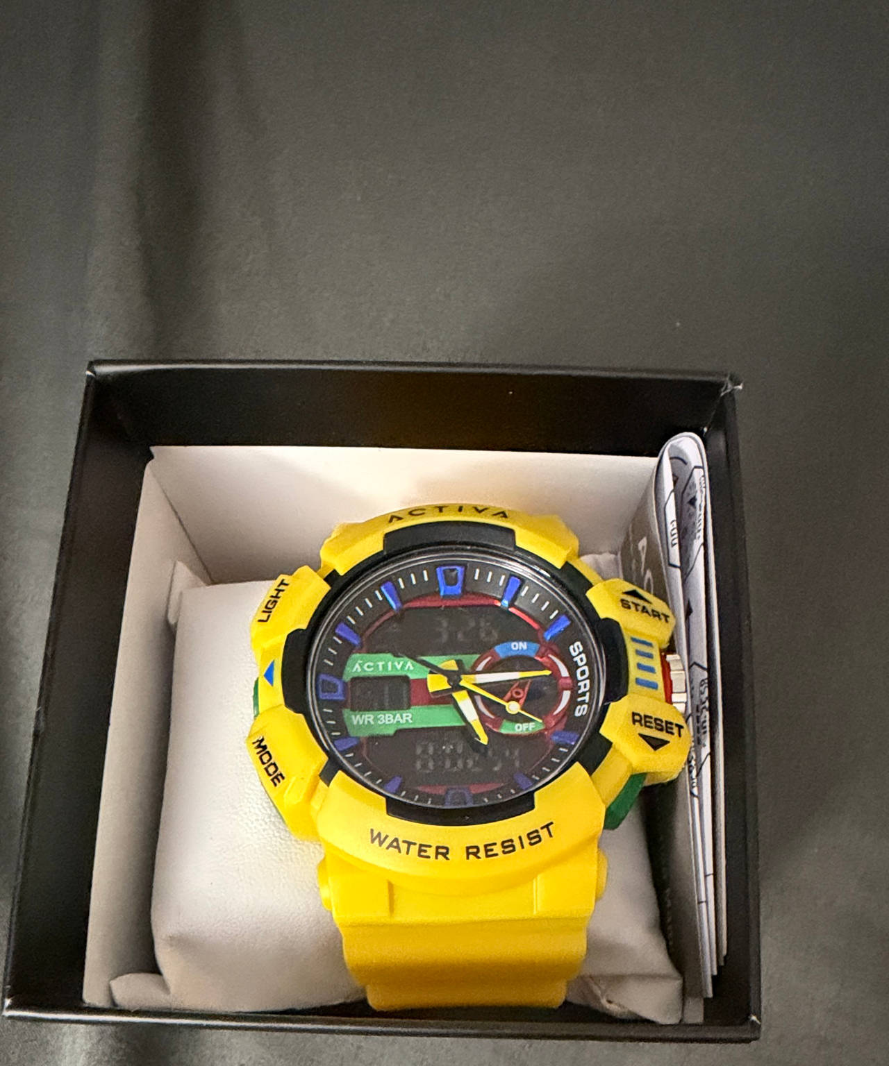 Activa Sports Analog-Digital Yellow Watch