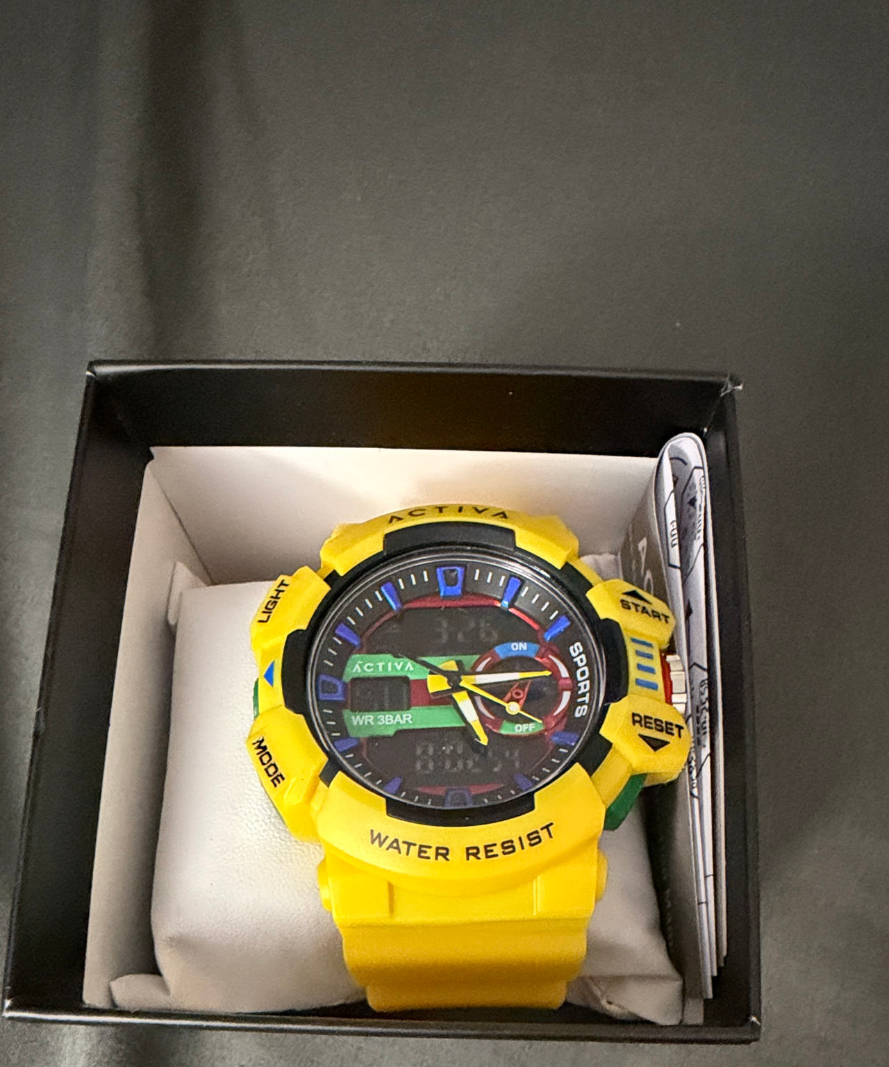 Activa Sports Analog-Digital Yellow Watch
