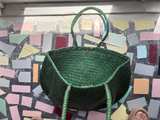 Toco Woven Pandan Half-Moon Tote Bag - Image 2