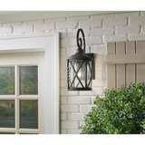 Walcott Manor 18.75 in. 1-Light Black Industrial Hardwired Outdoor Wall Light - Image 6