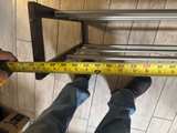 Simplify Dark Wood and Metal 4-Tier Expandable Shoe Rack - Image 4
