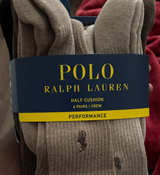Polo Ralph Lauren Performance Half Cushion Crew Socks 6-Pack - Image 1