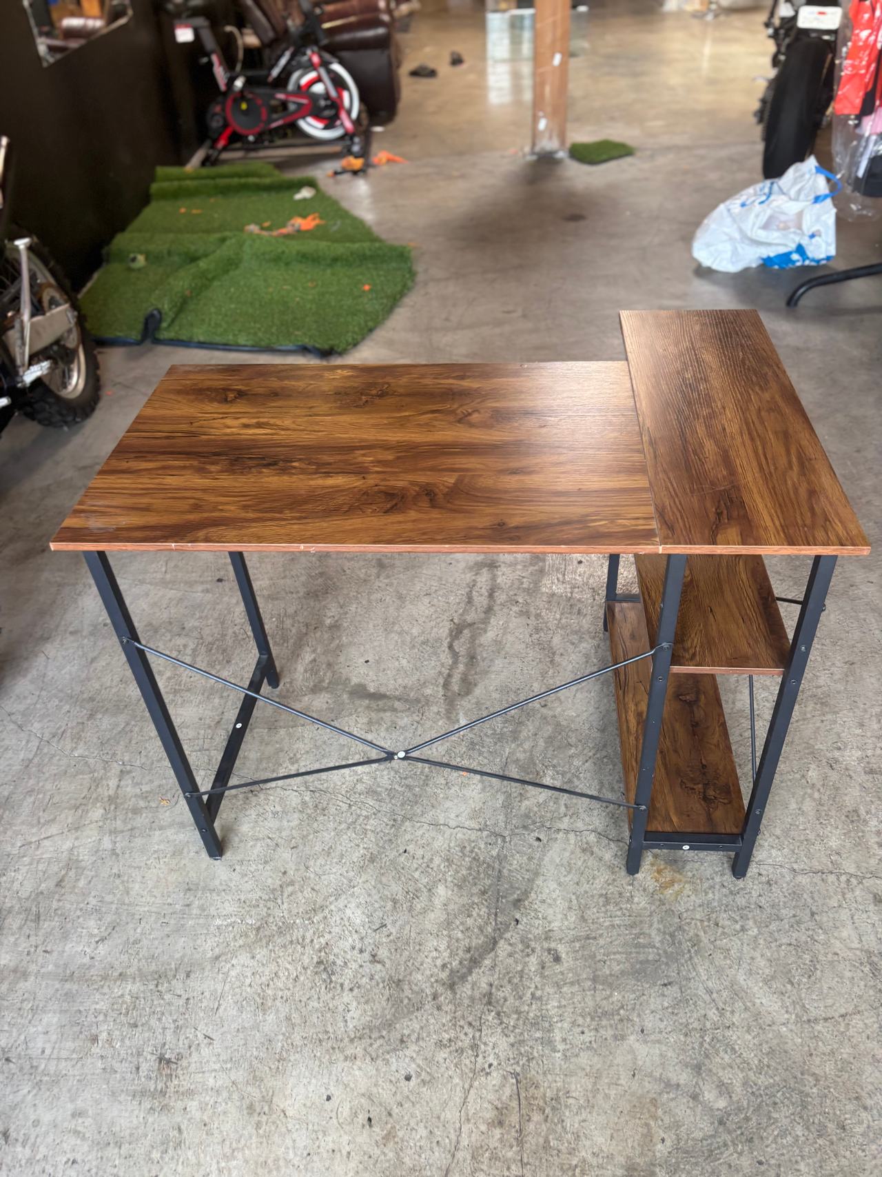 Small Writing Desk with Side Shelves
