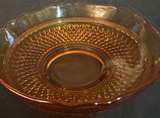 Indiana Glass Amber Bowl with Diamond Point Pattern - Image 3