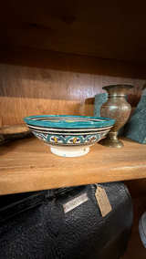Moroccan Hand-Painted Ceramic Serving Bowl - Image 3