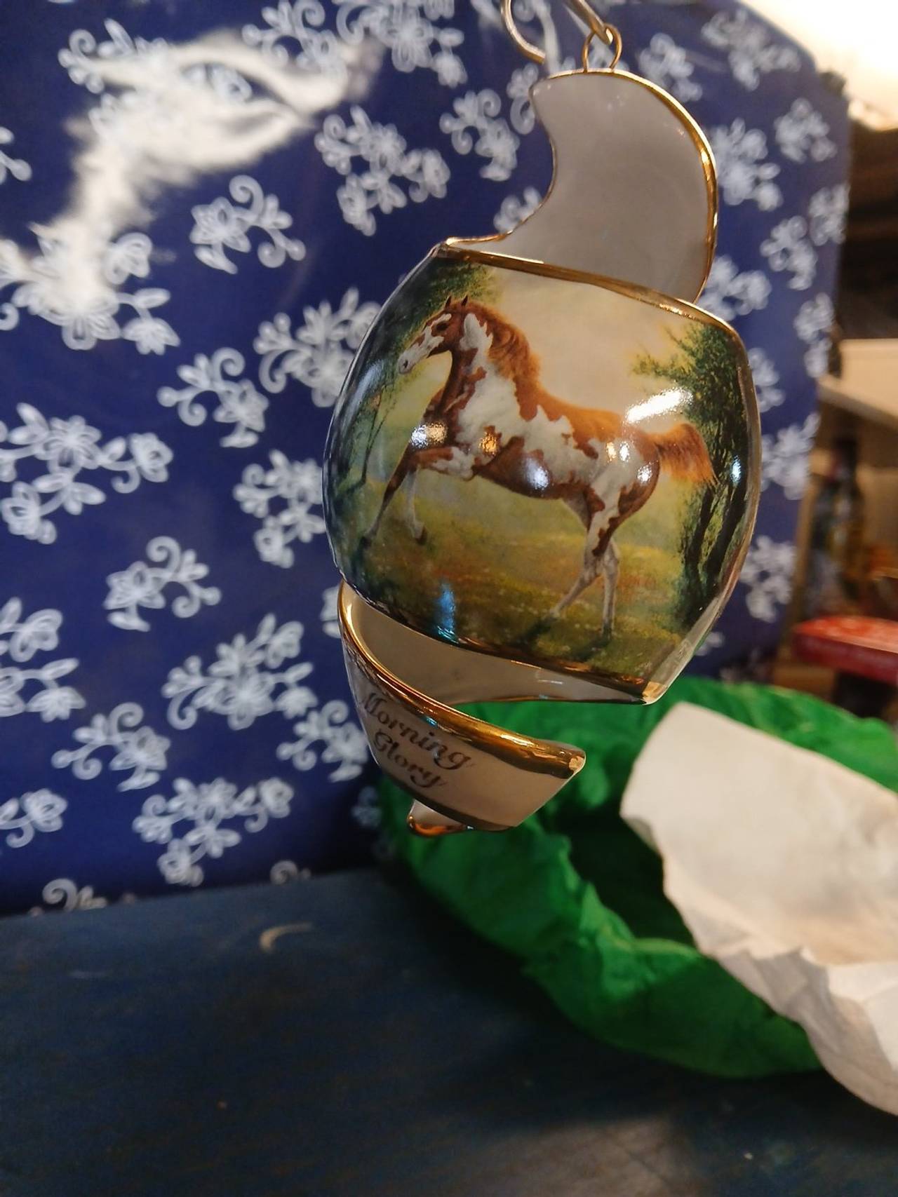 Morning Glory Spirits of the Wind Porcelain Ornament