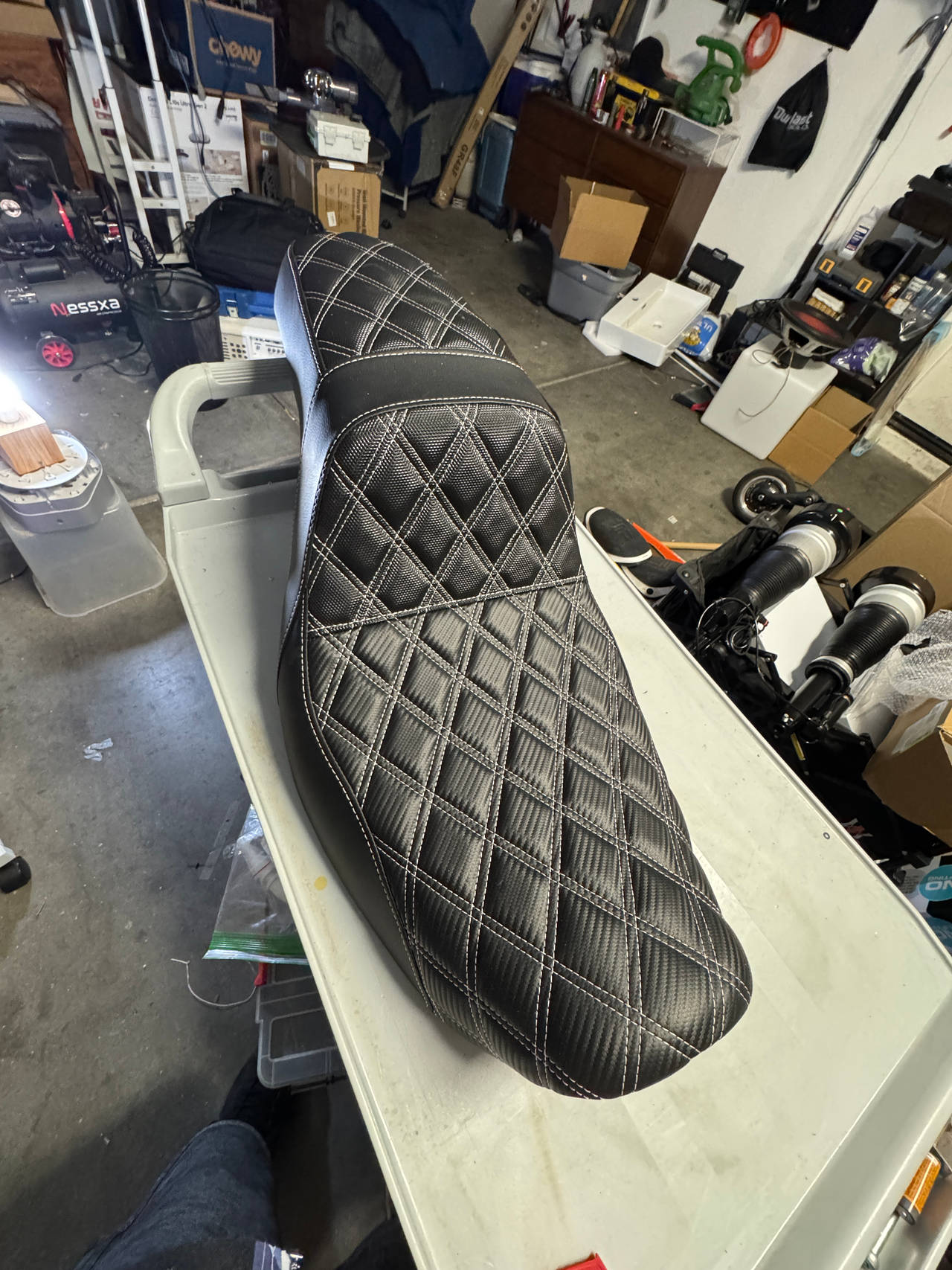 Harley Saddlemen Step-Up Lattice Stitch Seat motorcycle