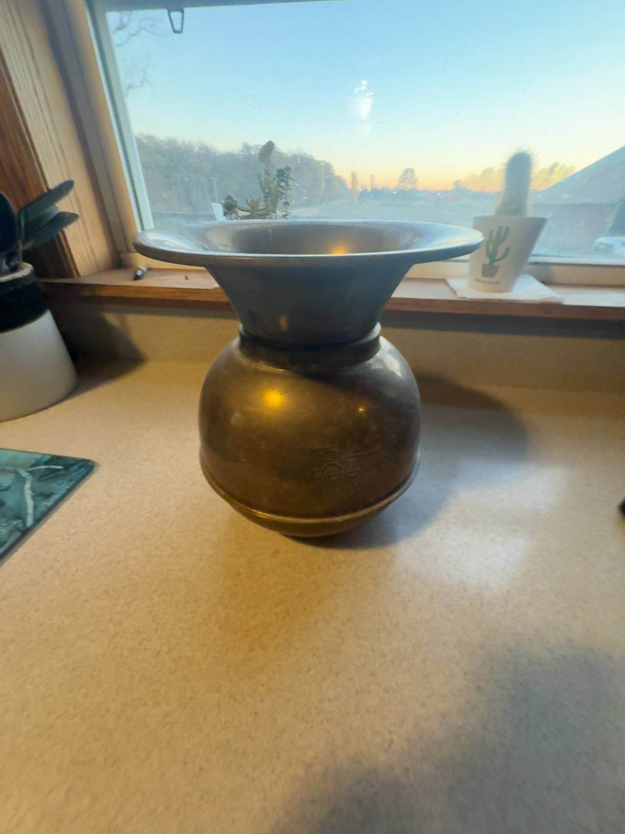 Union Pacific Brass Spittoon Vintage
