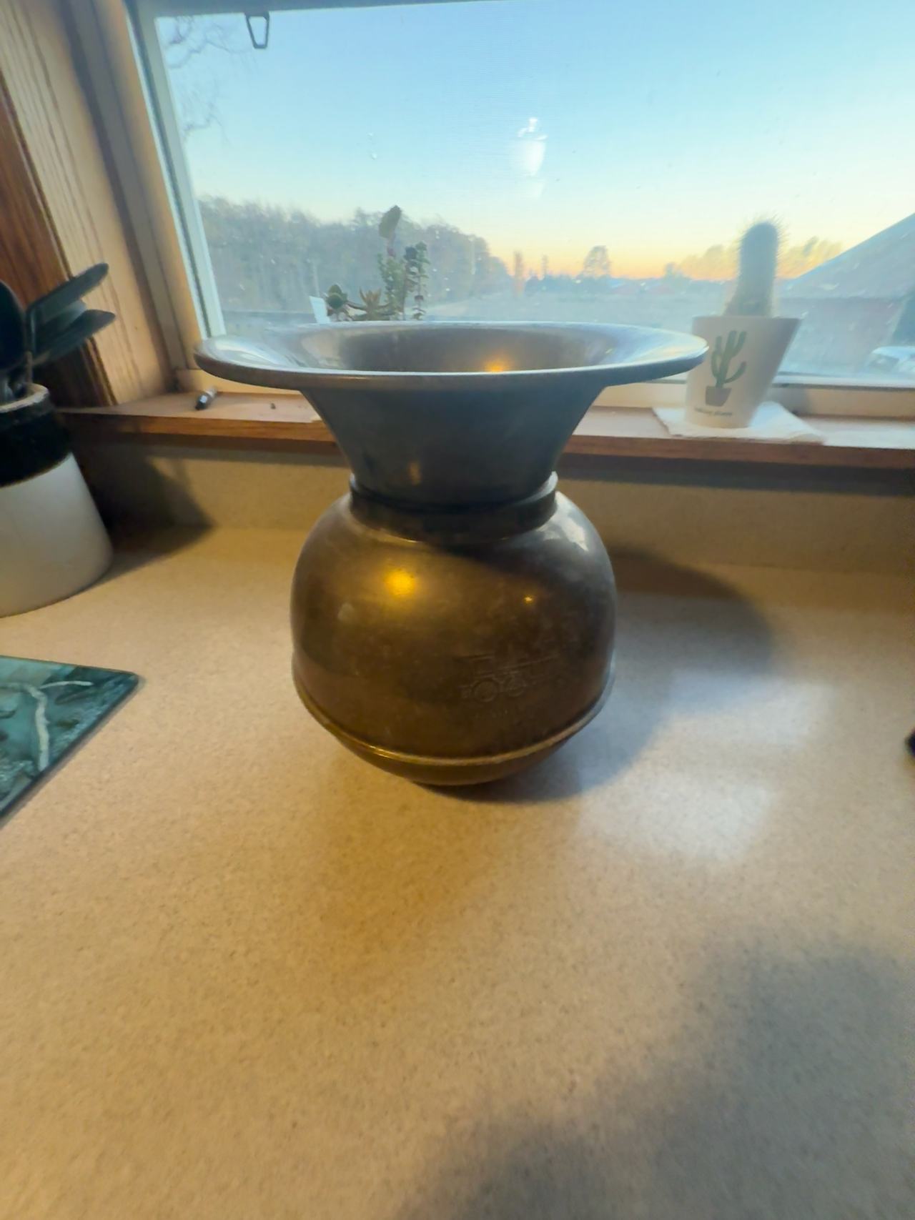 Union Pacific Brass Spittoon Vintage