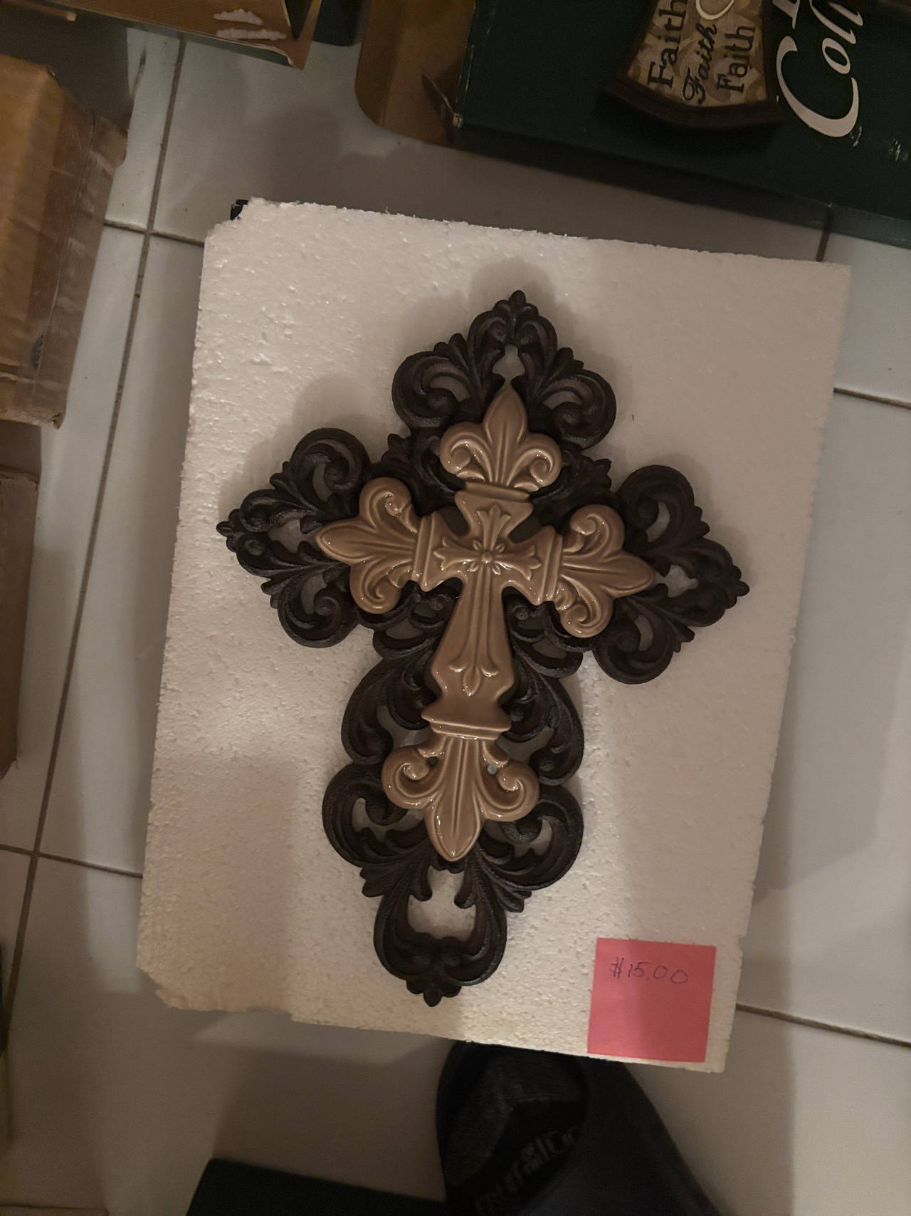 Decorative Fleur-de-Lis Wall Cross